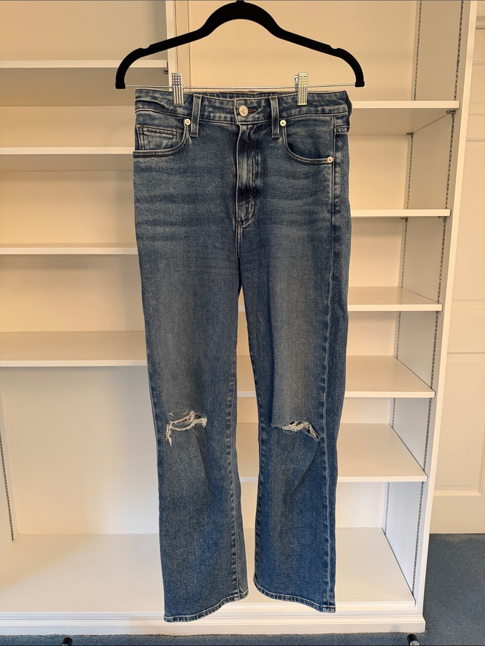 Le Jean Sabine Ankle Straight Jean with Rips